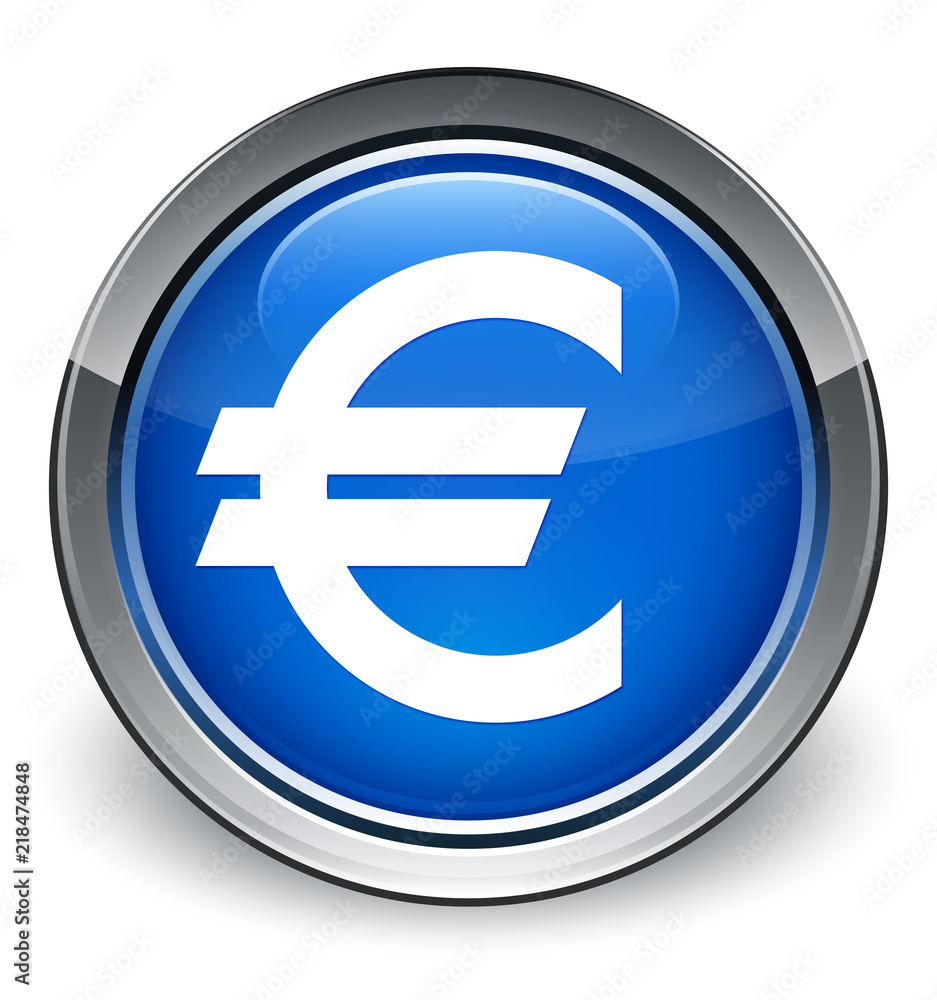 Euro sign icon optimum blue round button Euro sign icon optimum blue round button