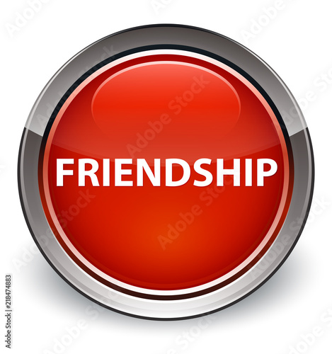 Friendship optimum red round button