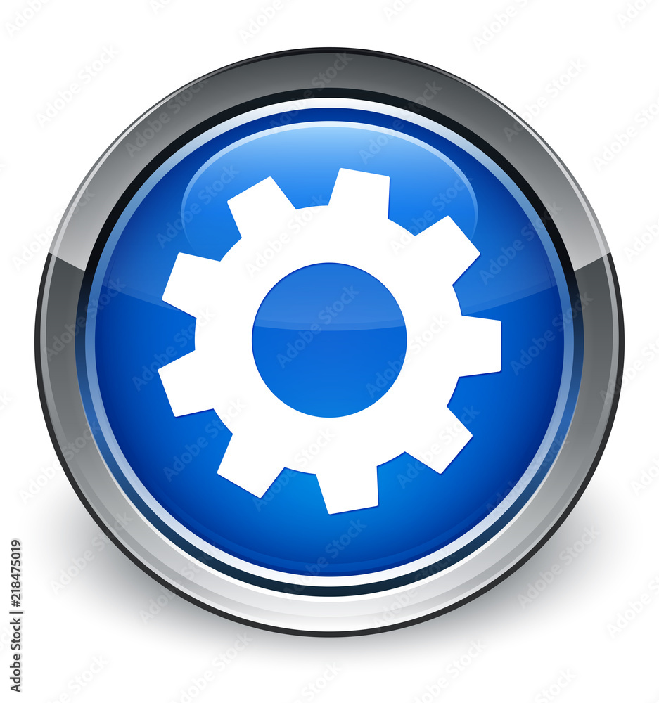 Process icon optimum blue round button Process icon optimum blue round button