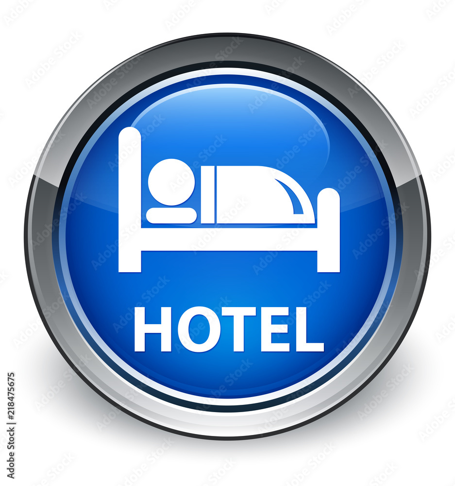 Hotel optimum blue round button Hotel optimum blue round button