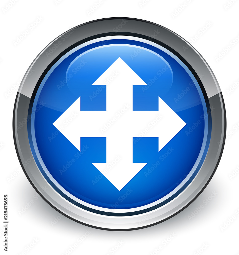 Move icon optimum blue round button Move icon optimum blue round button