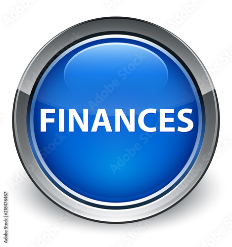 Finances optimum blue round button