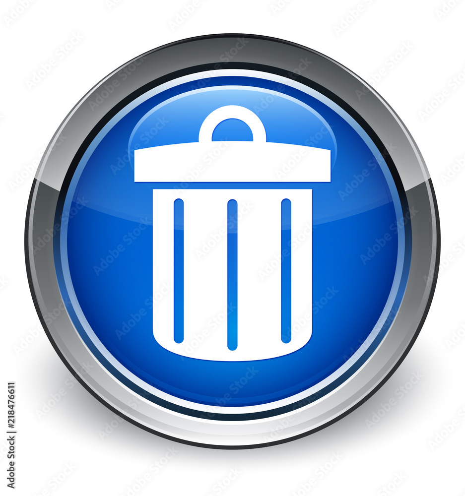 Recycle bin icon optimum blue round button Recycle bin icon optimum blue round button