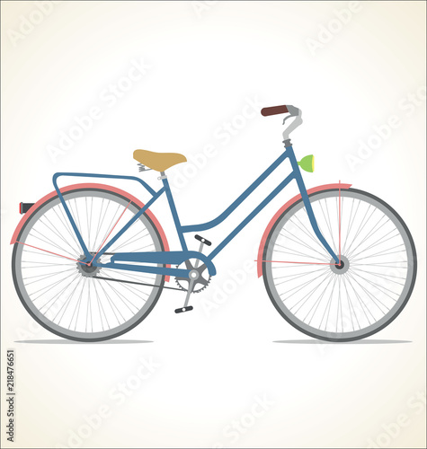 Retro vintage Bicycle Isolated on white background