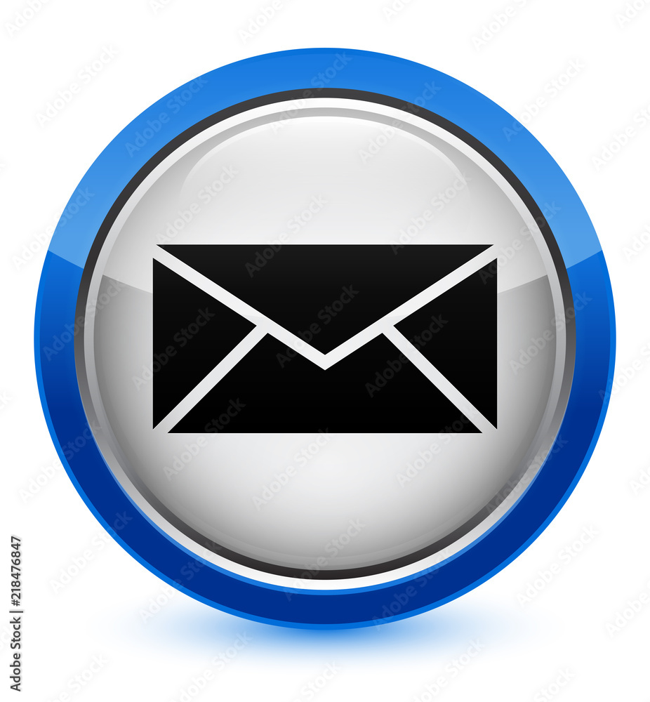 Email icon crystal blue round button Email icon crystal blue round button