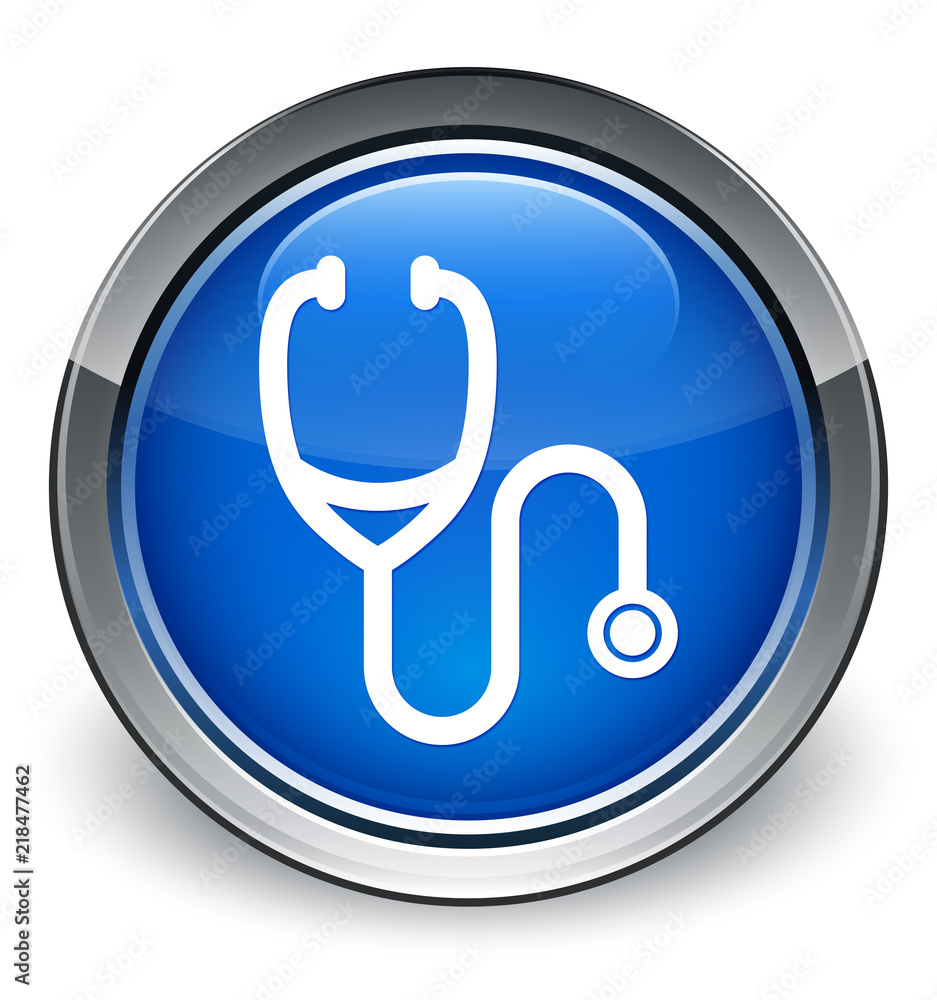 Stethoscope icon optimum blue round button Stethoscope icon optimum blue round button