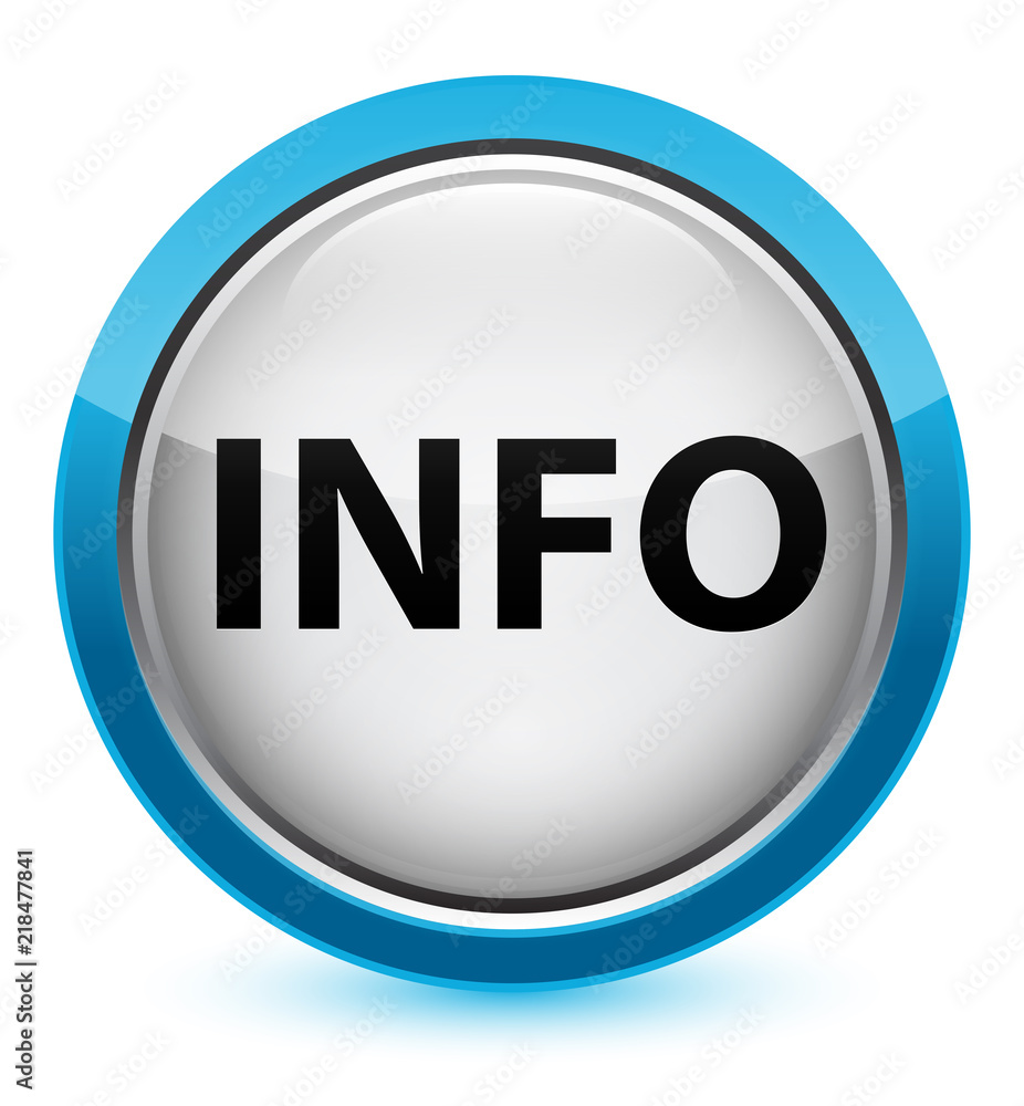Info crystal cyan blue round button Info crystal cyan blue round button
