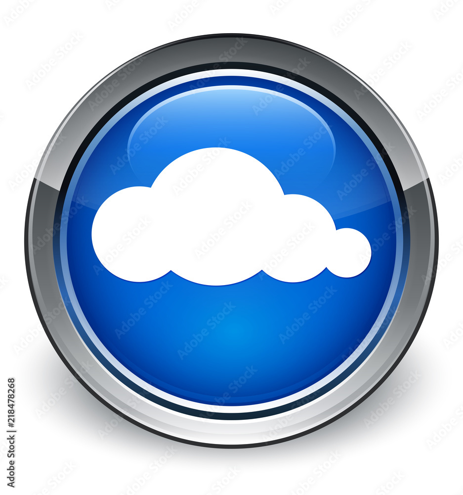 Cloud icon optimum blue round button Cloud icon optimum blue round button