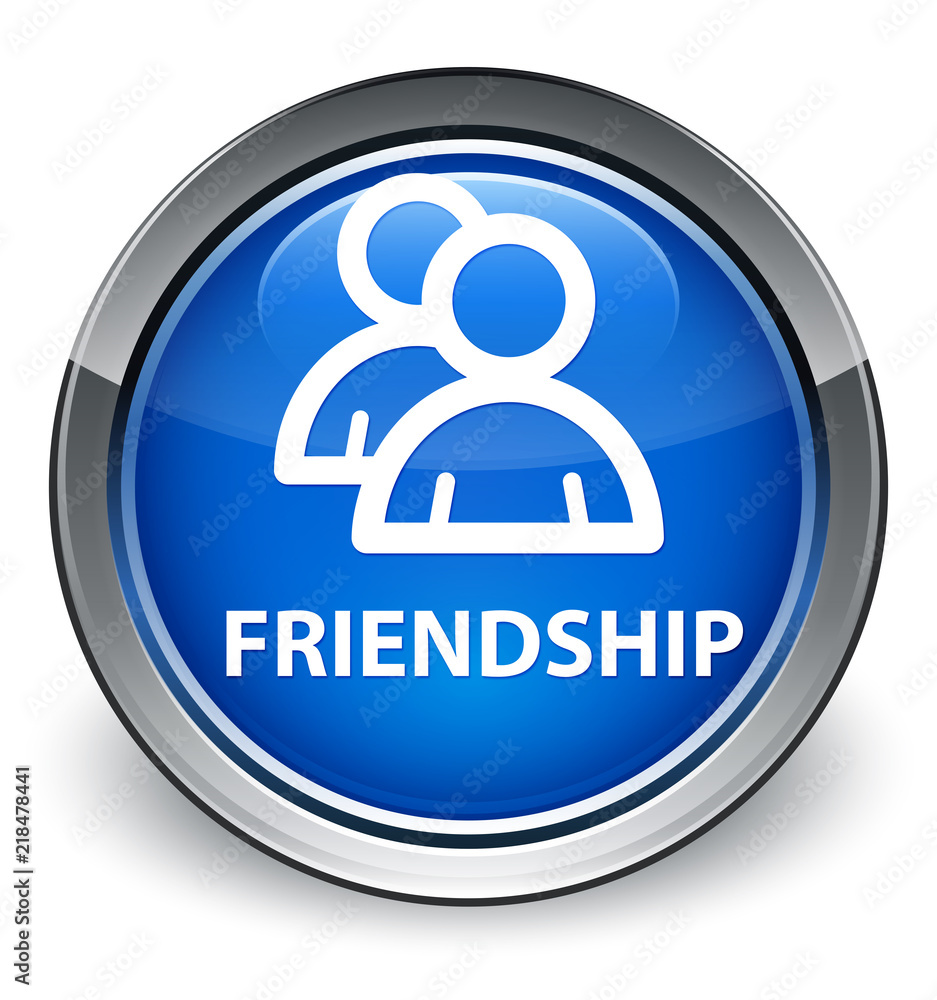 Friendship (group icon) optimum blue round button Friendship (group icon) optimum blue round button