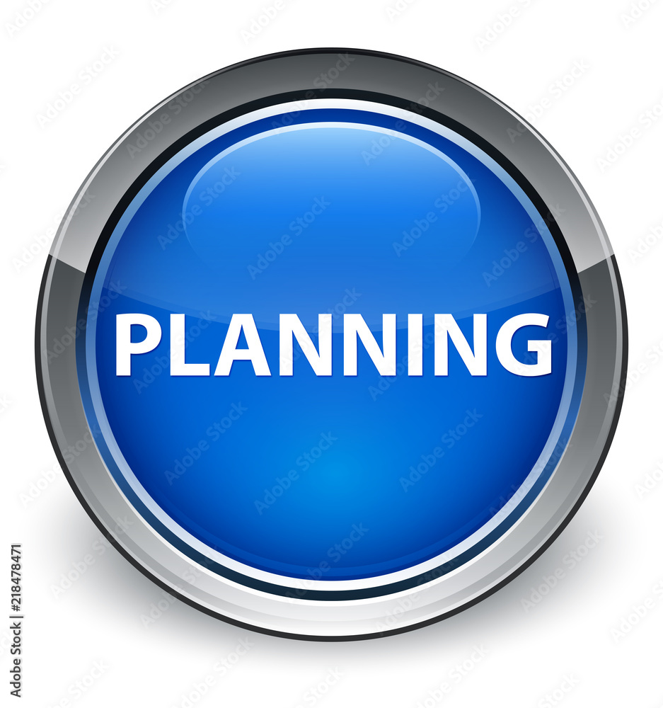 Planning optimum blue round button Planning optimum blue round button