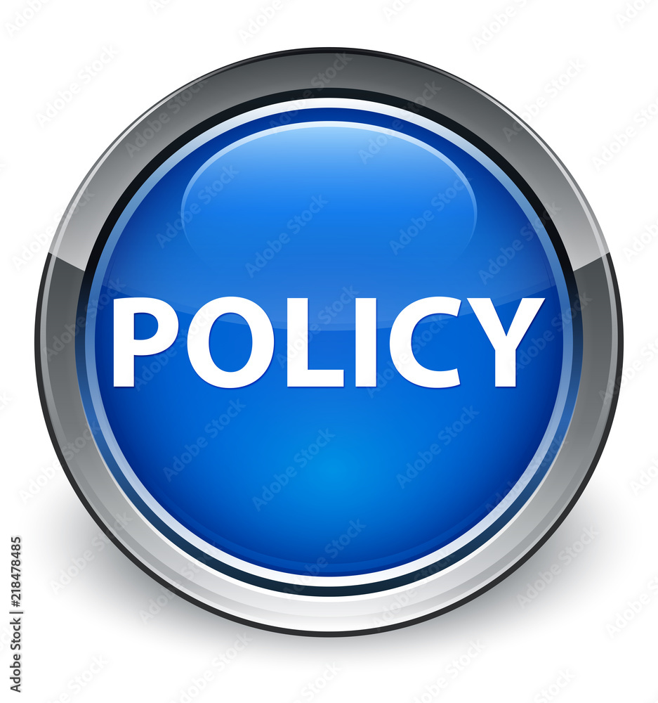Policy optimum blue round button Policy optimum blue round button
