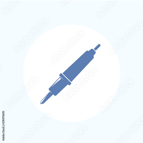 soldering iron icon on white, vector