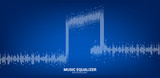 Sound wave Music Icon Equalizer background, audio visual  signal