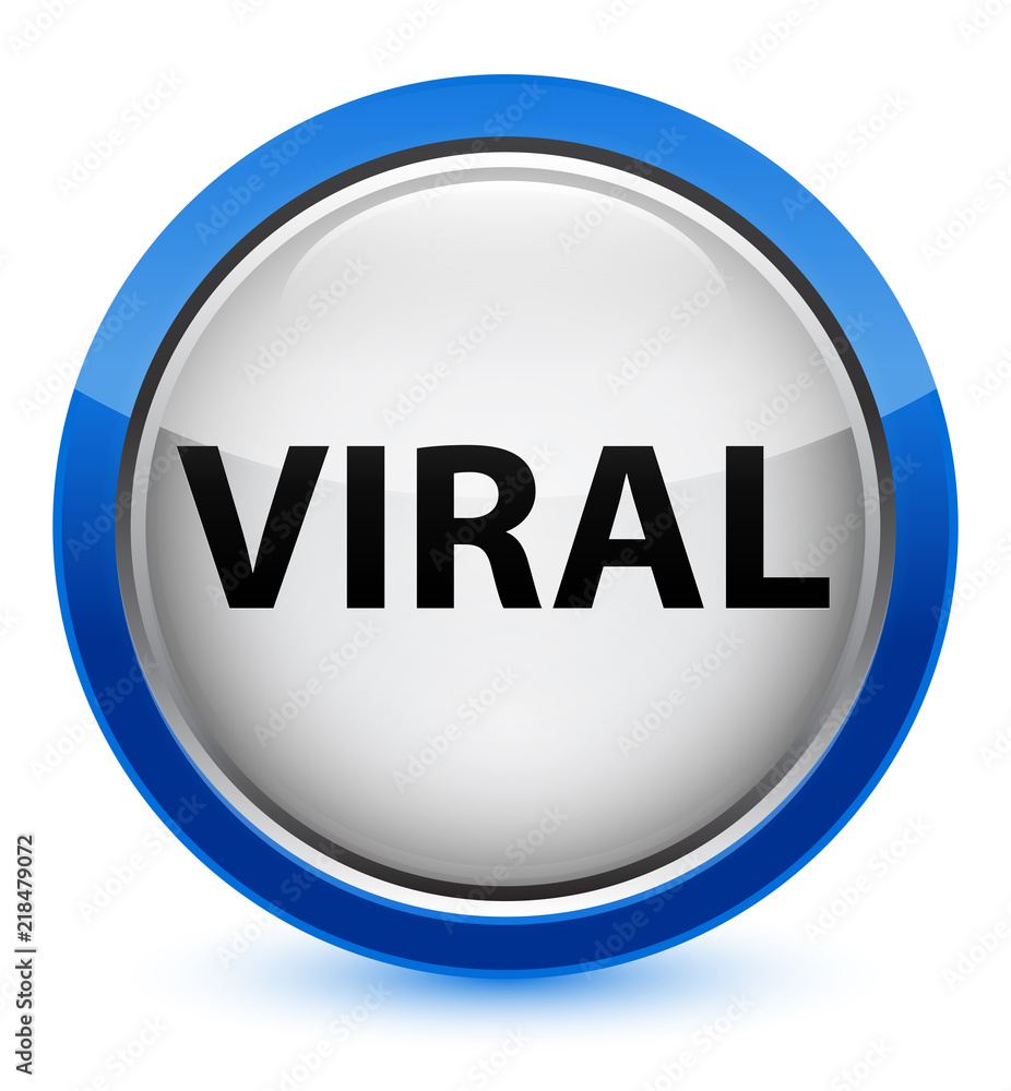 Viral crystal blue round button Viral crystal blue round button