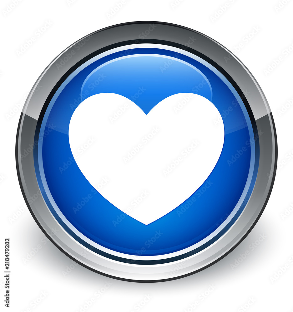 Heart icon optimum blue round button Heart icon optimum blue round button
