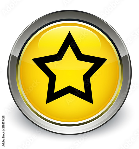 Star icon optimum yellow round button