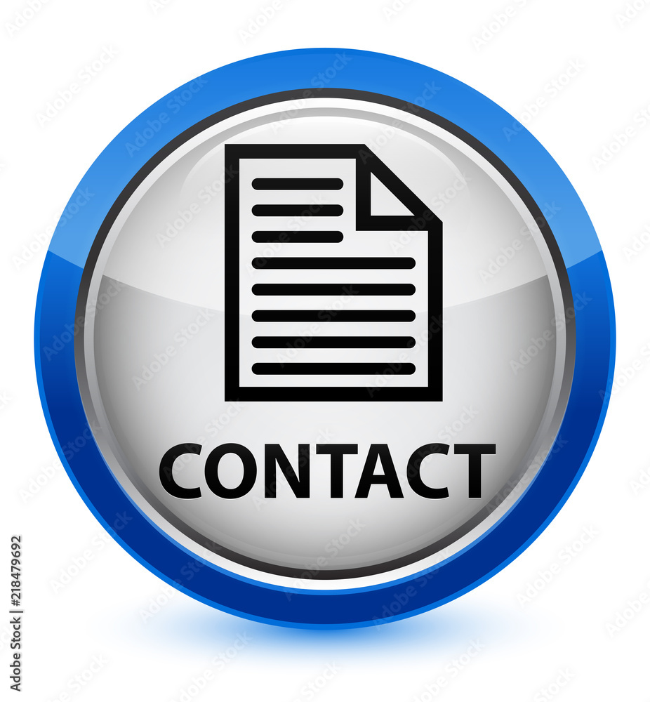 Contact (page icon) crystal blue round button Contact (page icon) crystal blue round button