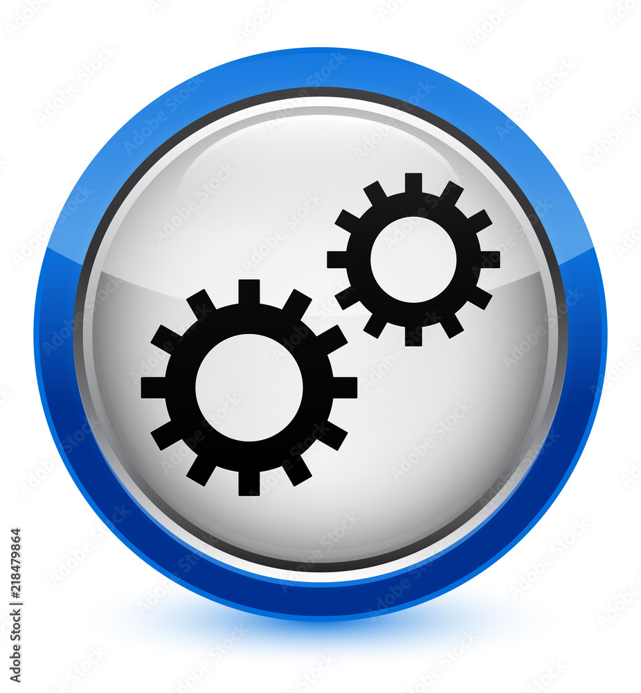 Process icon crystal blue round button Process icon crystal blue round button