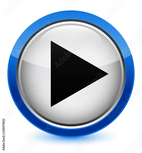 Free Download Play icon crystal blue round button - GFXLoad