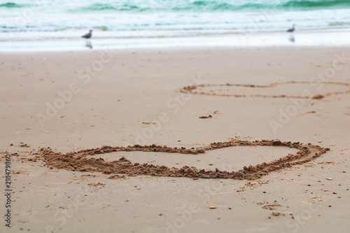 Hearts in the sand