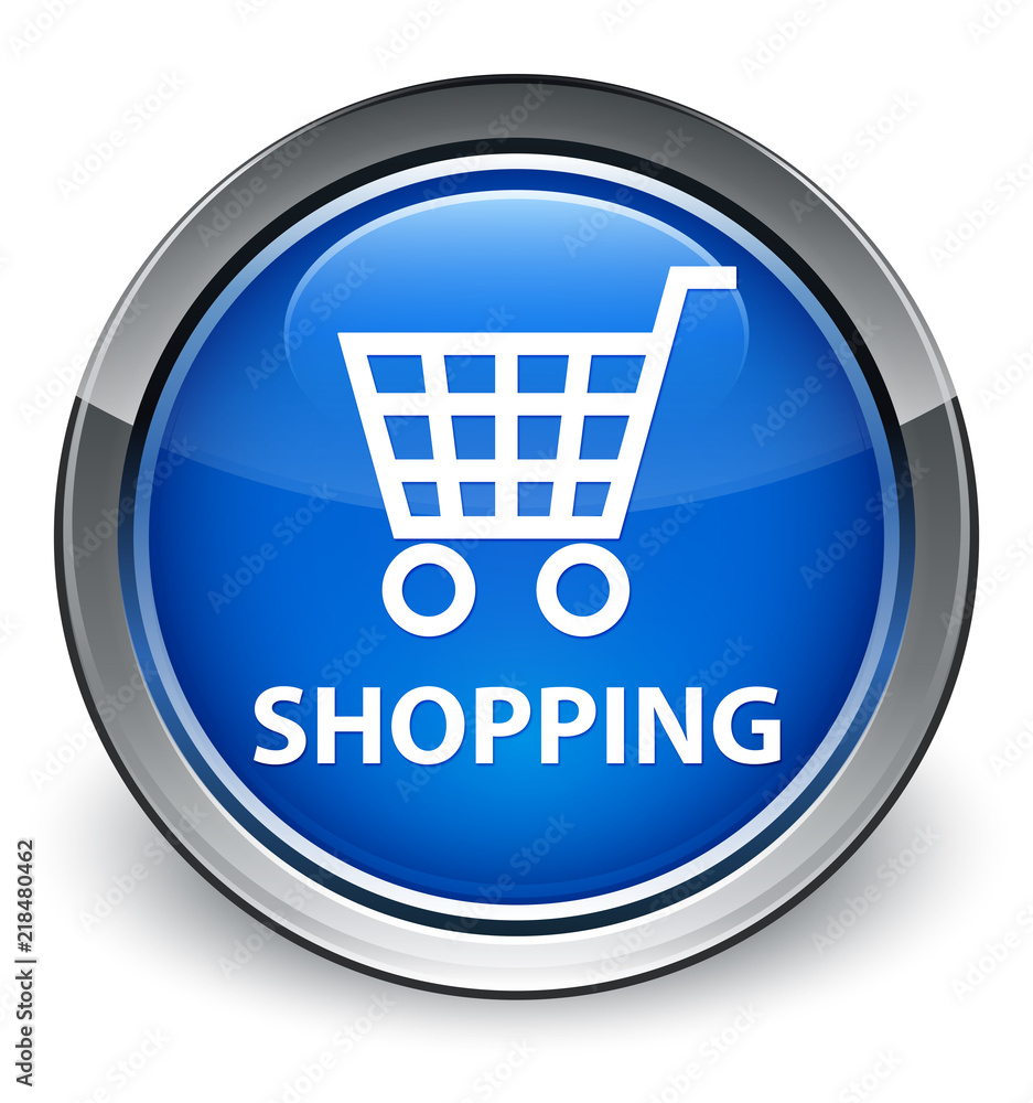 Shopping optimum blue round button Shopping optimum blue round button