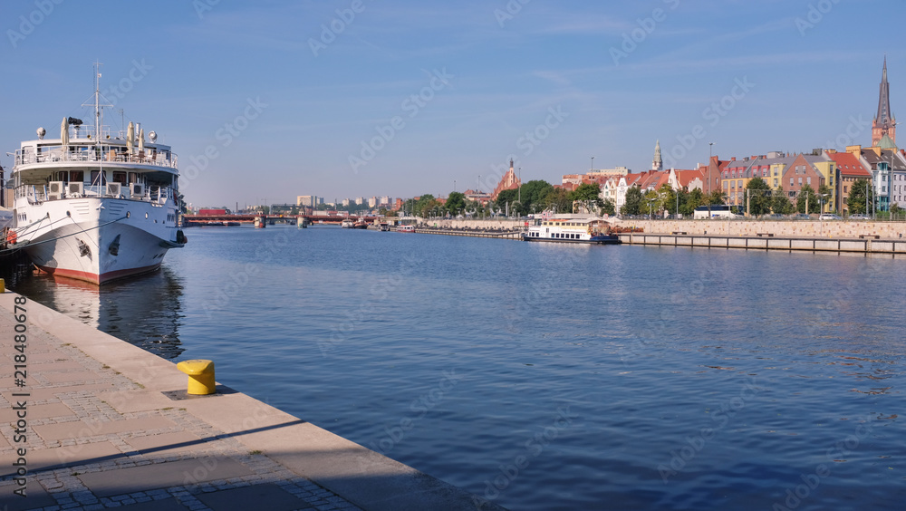 Szczecin,  Waterfront view of the old city