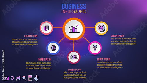 Business infographic for presentation template, Vector illustration
