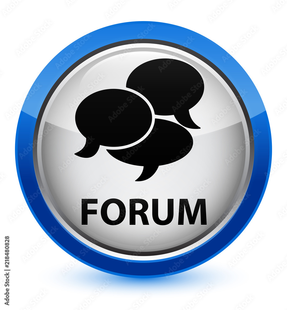 Forum (comments icon) crystal blue round button Forum (comments icon) crystal blue round button