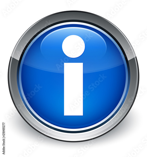 Info icon optimum blue round button