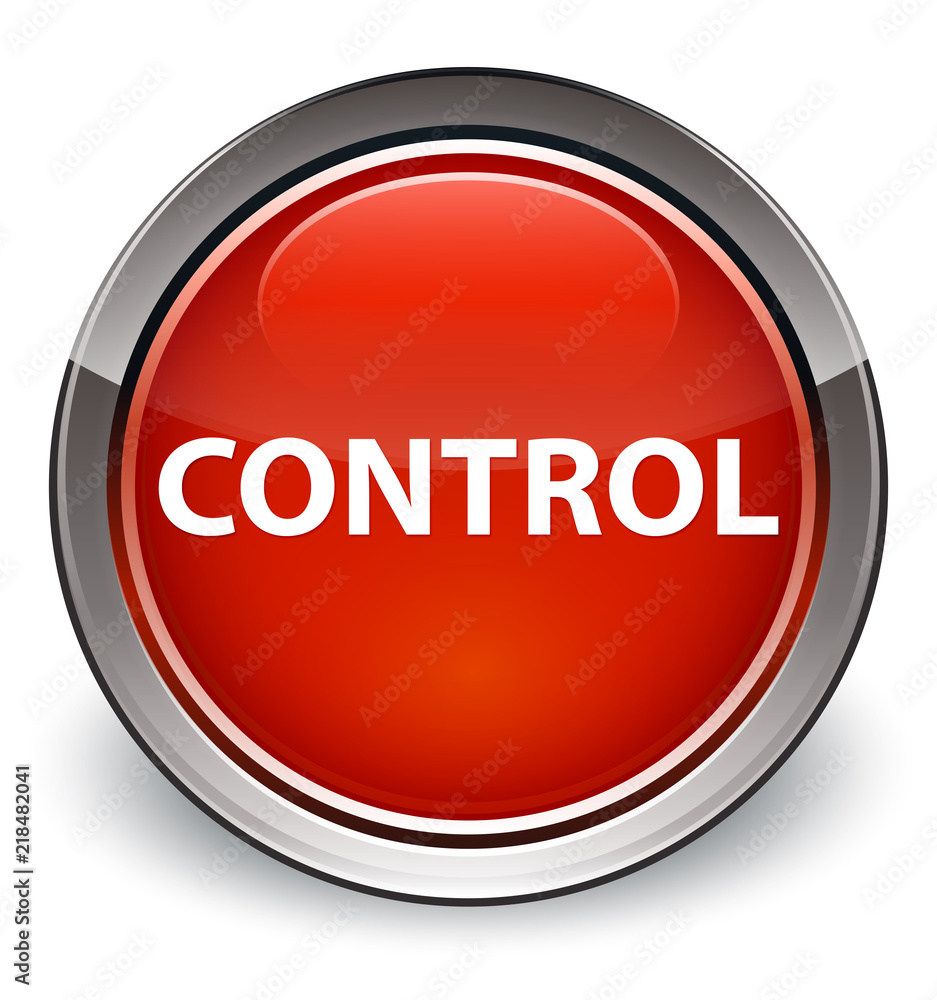 Control optimum red round button Control optimum red round button
