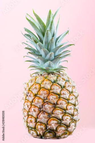pineapple on pink background