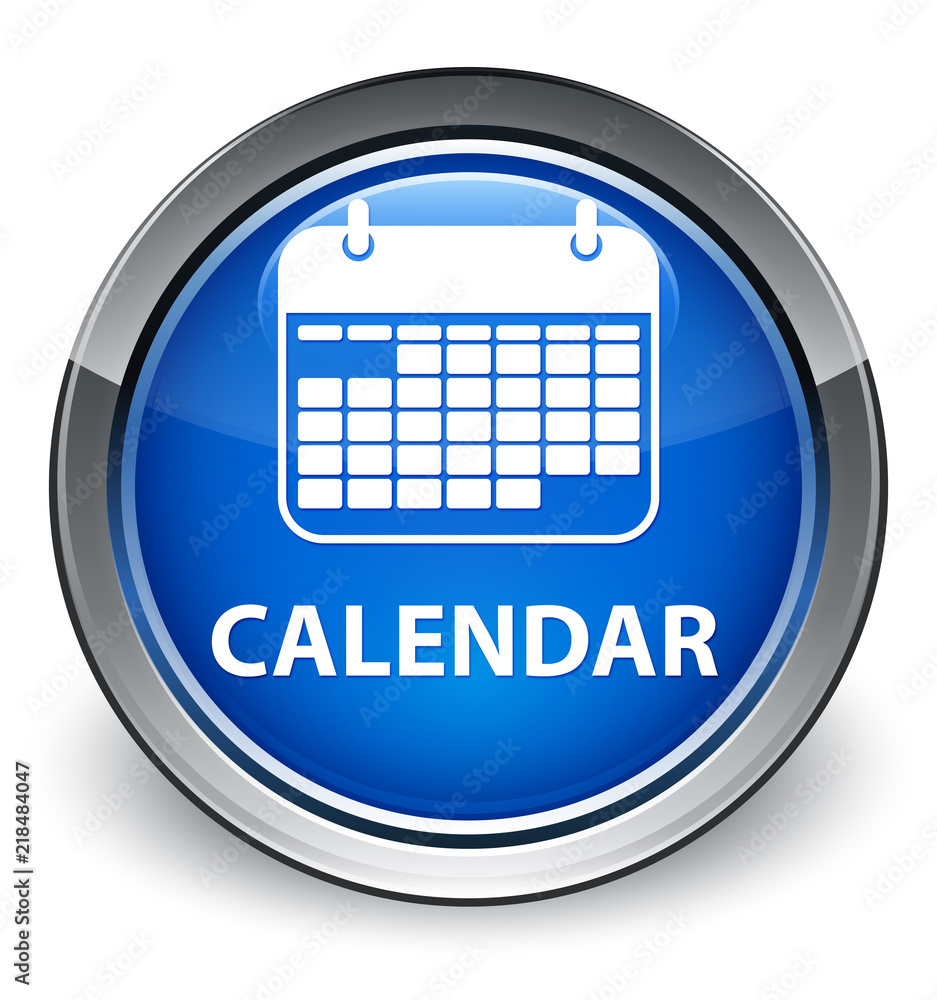 Calendar optimum blue round button Calendar optimum blue round button