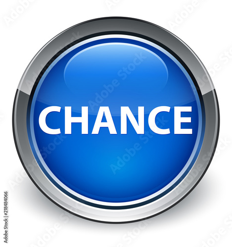 Chance optimum blue round button