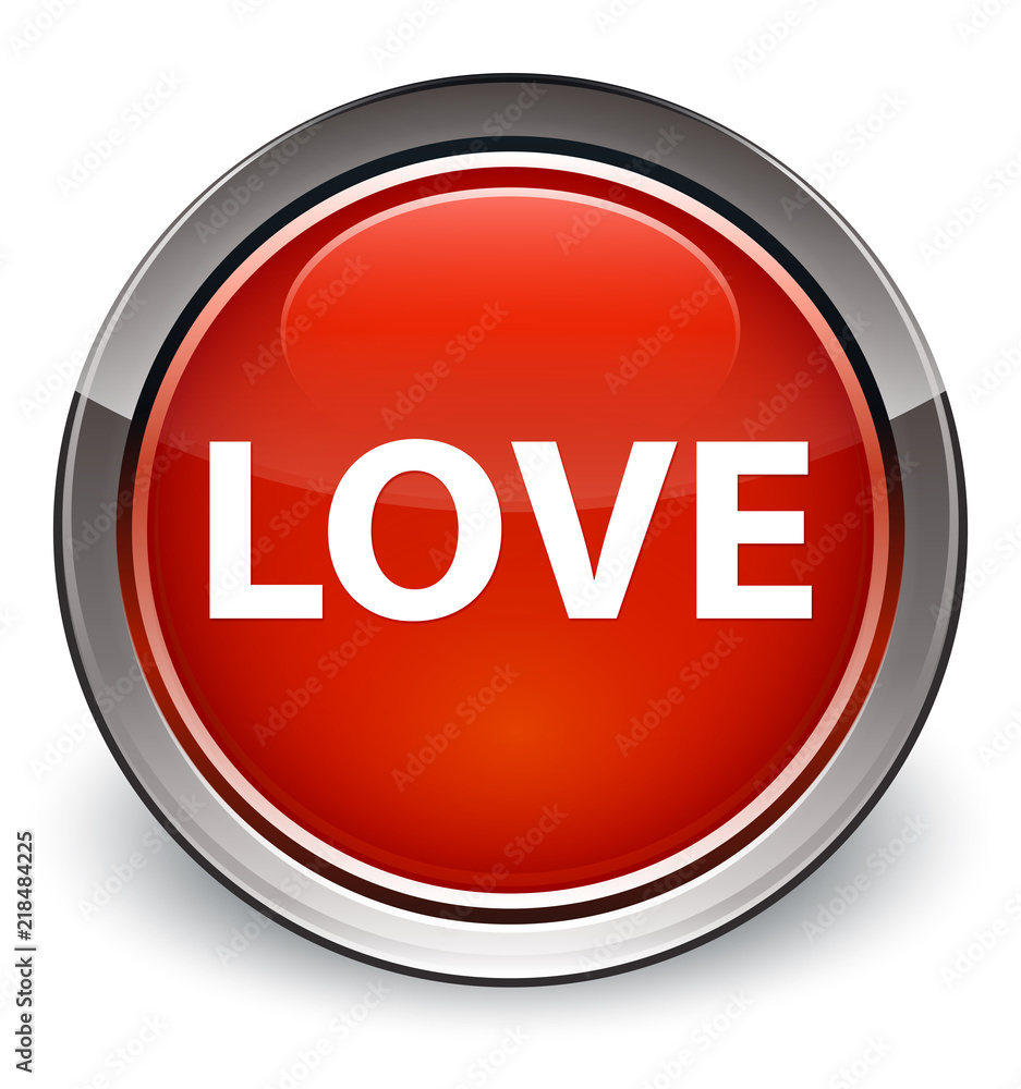 Love optimum red round button Love optimum red round button