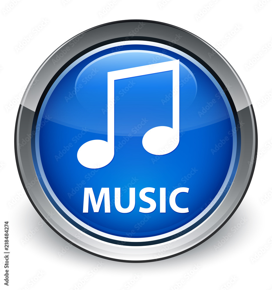 Music (tune icon) optimum blue round button Music (tune icon) optimum blue round button
