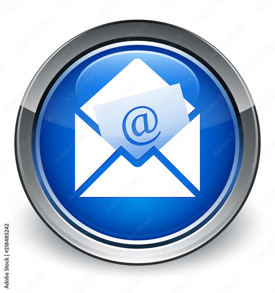 Newsletter email icon optimum blue round button Newsletter email icon optimum blue round button