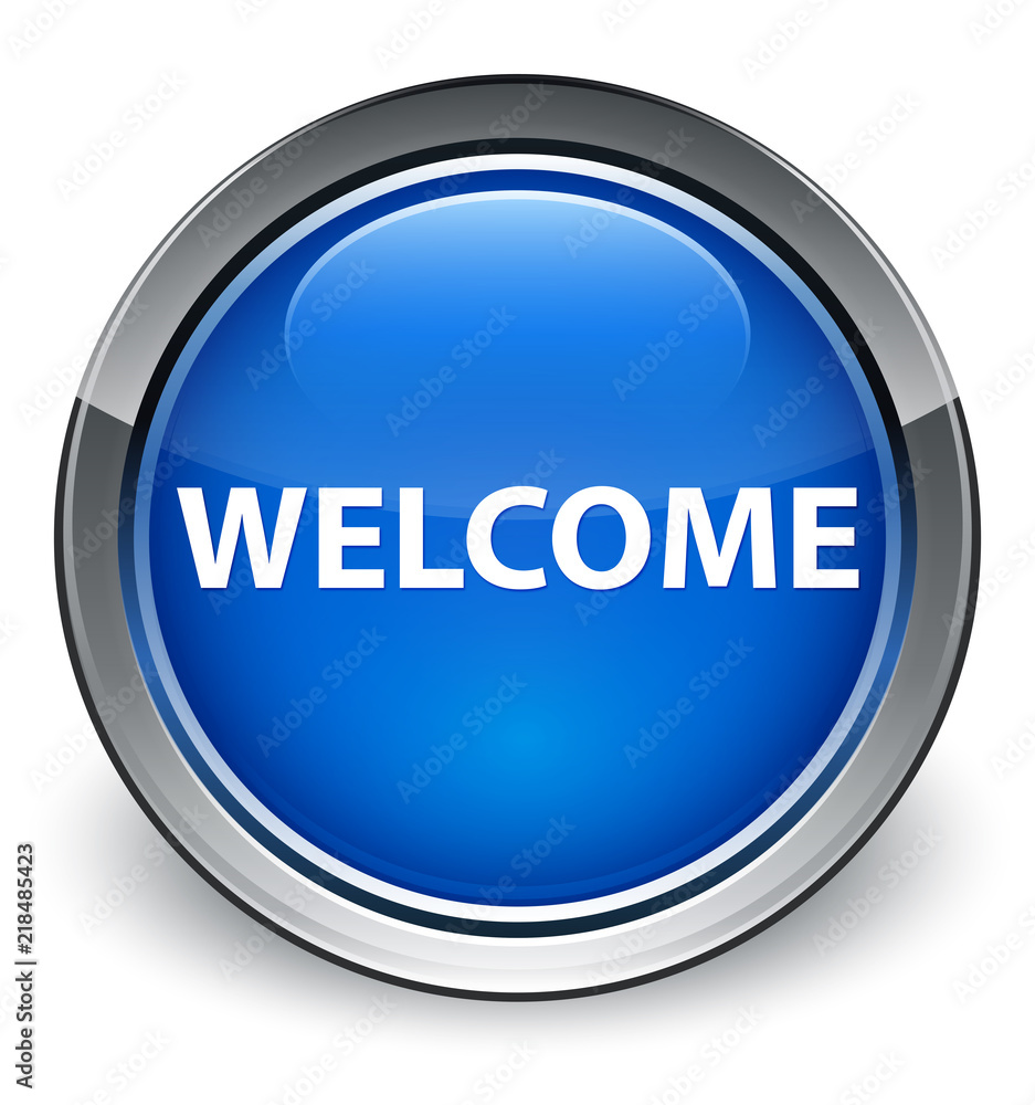 Welcome optimum blue round button Welcome optimum blue round button