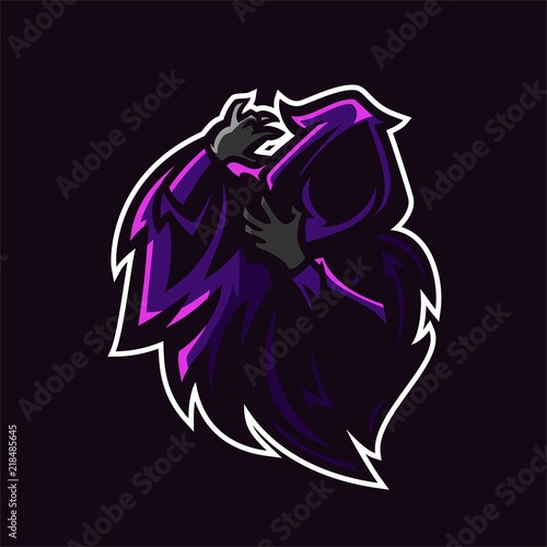 grim reaper esport gaming mascot logo template