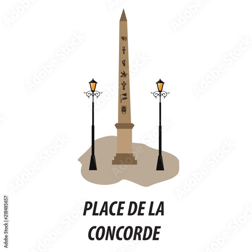 the illustration with the place de la concorde of Paris