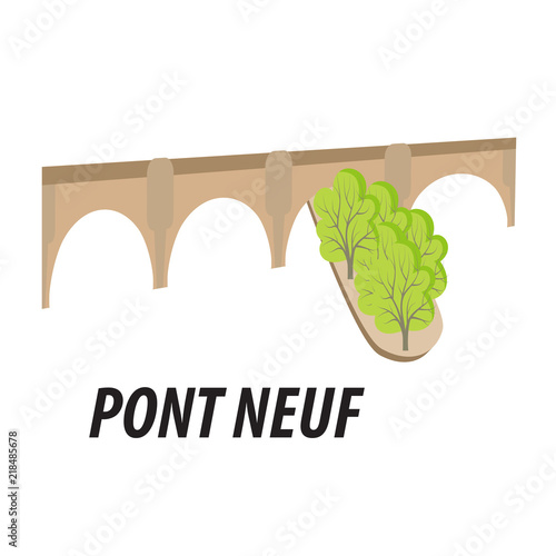the illustration with the pont neuf of Paris