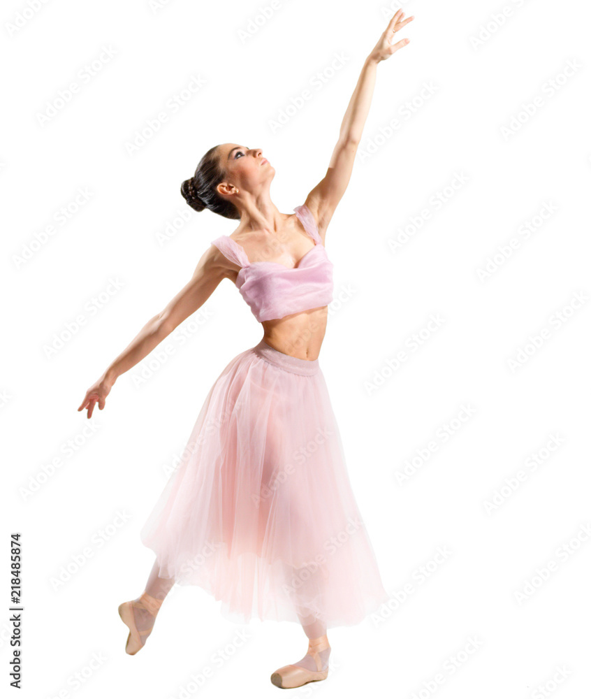 Naklejka premium Young ballerina isolated
