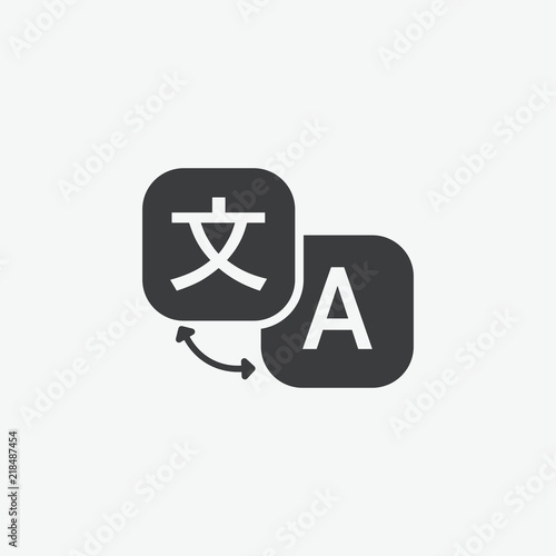 Translation Language Vector Icon