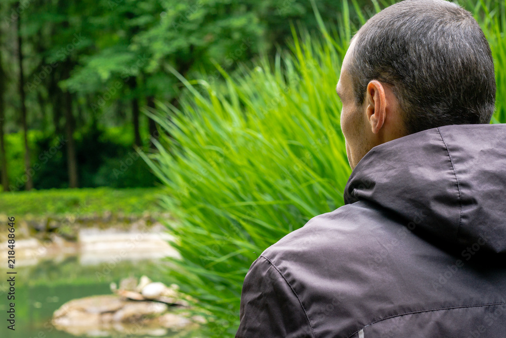 nature, Botanical garden, man from the back nature, Botanical garden, man from the back