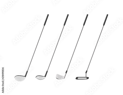 golf club set vector / putter wood iron  photo