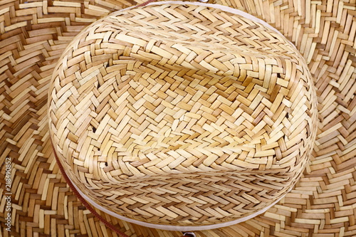 Straw hat  for background.
