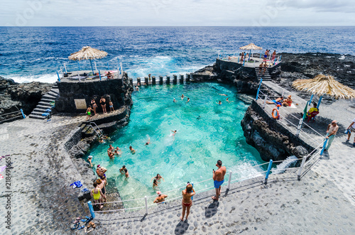 Fotografija Natural pool of Charco Azul in La Palma, Canary islands, Spain,