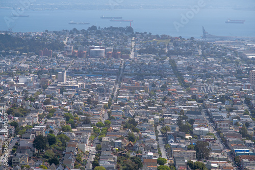 San Francisco Bay Area private houses, view from Twin Peaks