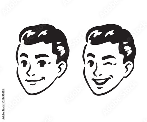Retro young man portrait