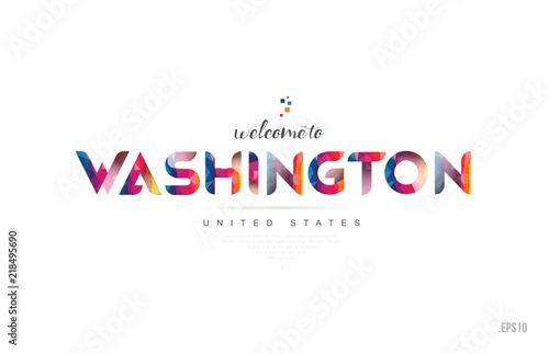 Welcome to washington dc usa united states card and letter design typography icon