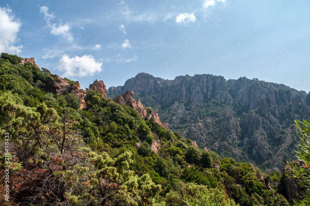 Rocky Mountains on the island of Corsica in France